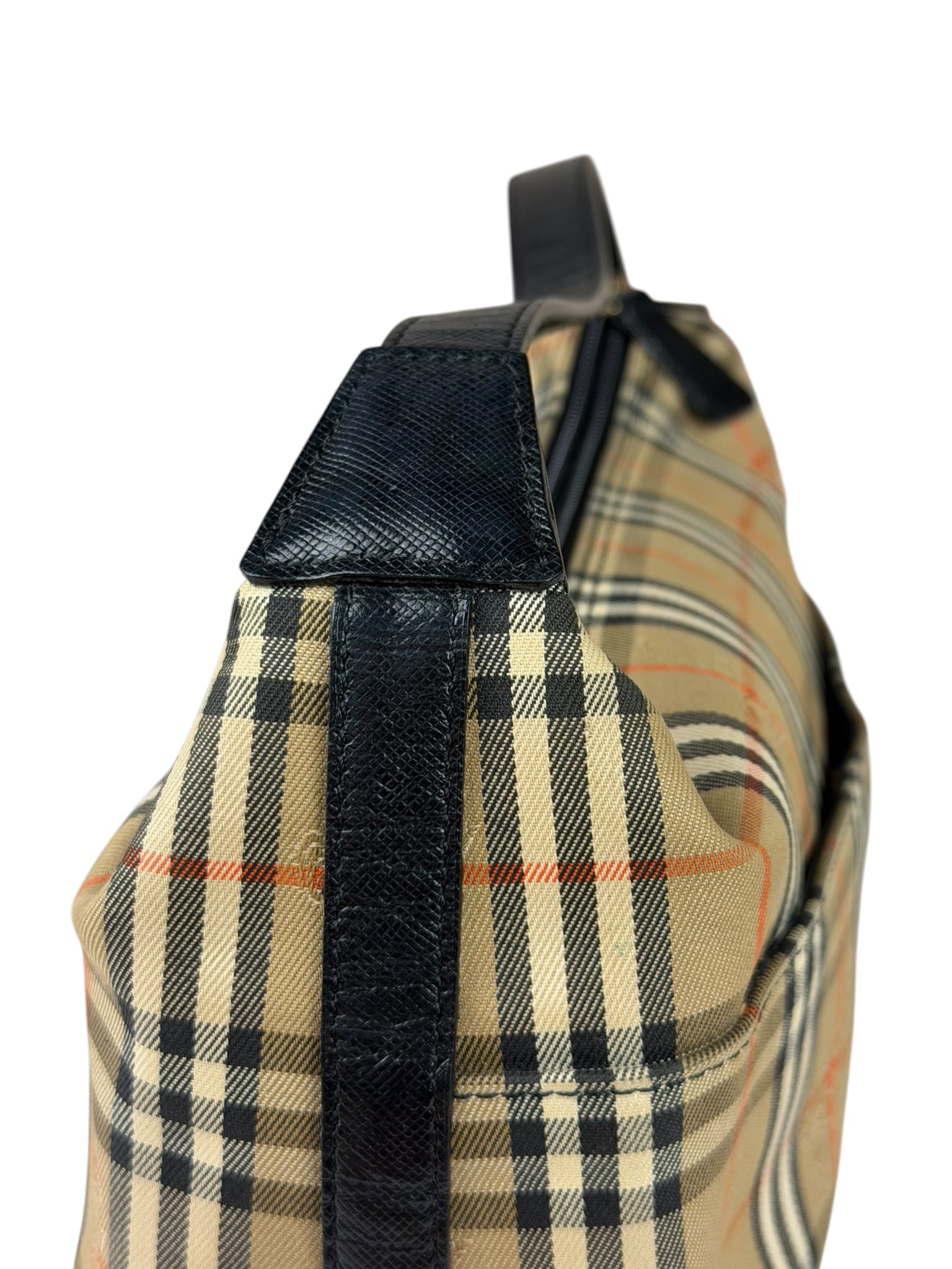 Burberry Haymarket Check Shadow Horse Canvas Shoulder Bag