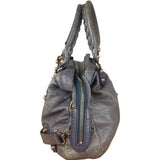 Balenciaga Vintage Distressed Purple Leather City Bag