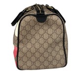 Gucci Beige Leather Gg Supreme Italian Flag Joy Boston Bag