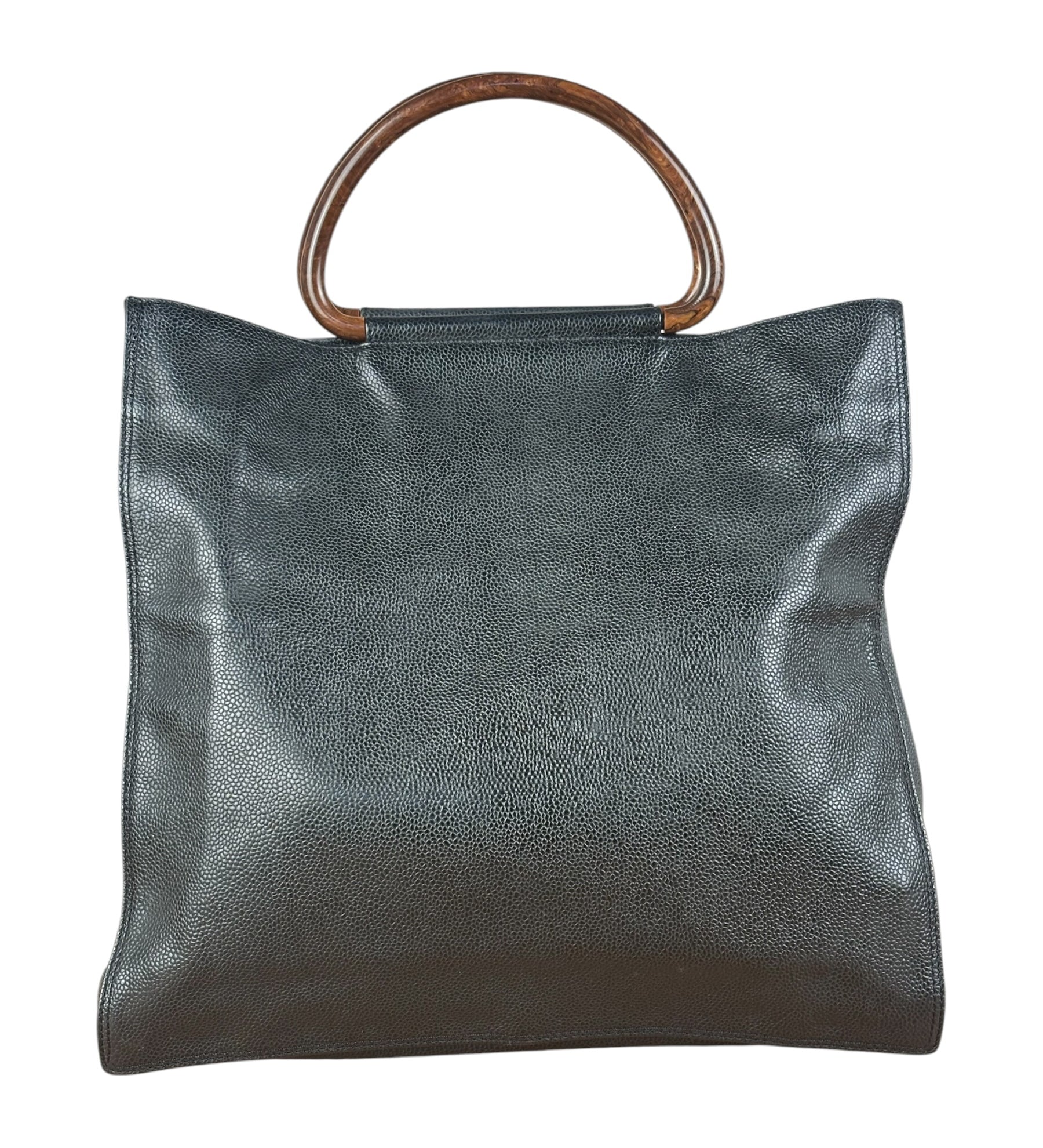 Chanel CC Caviar Wooden Ring Tote 2002