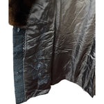 Vintage Black Collar Mink Fur Trim Jacket
