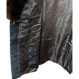 Vintage Black Collar Mink Fur Trim Jacket