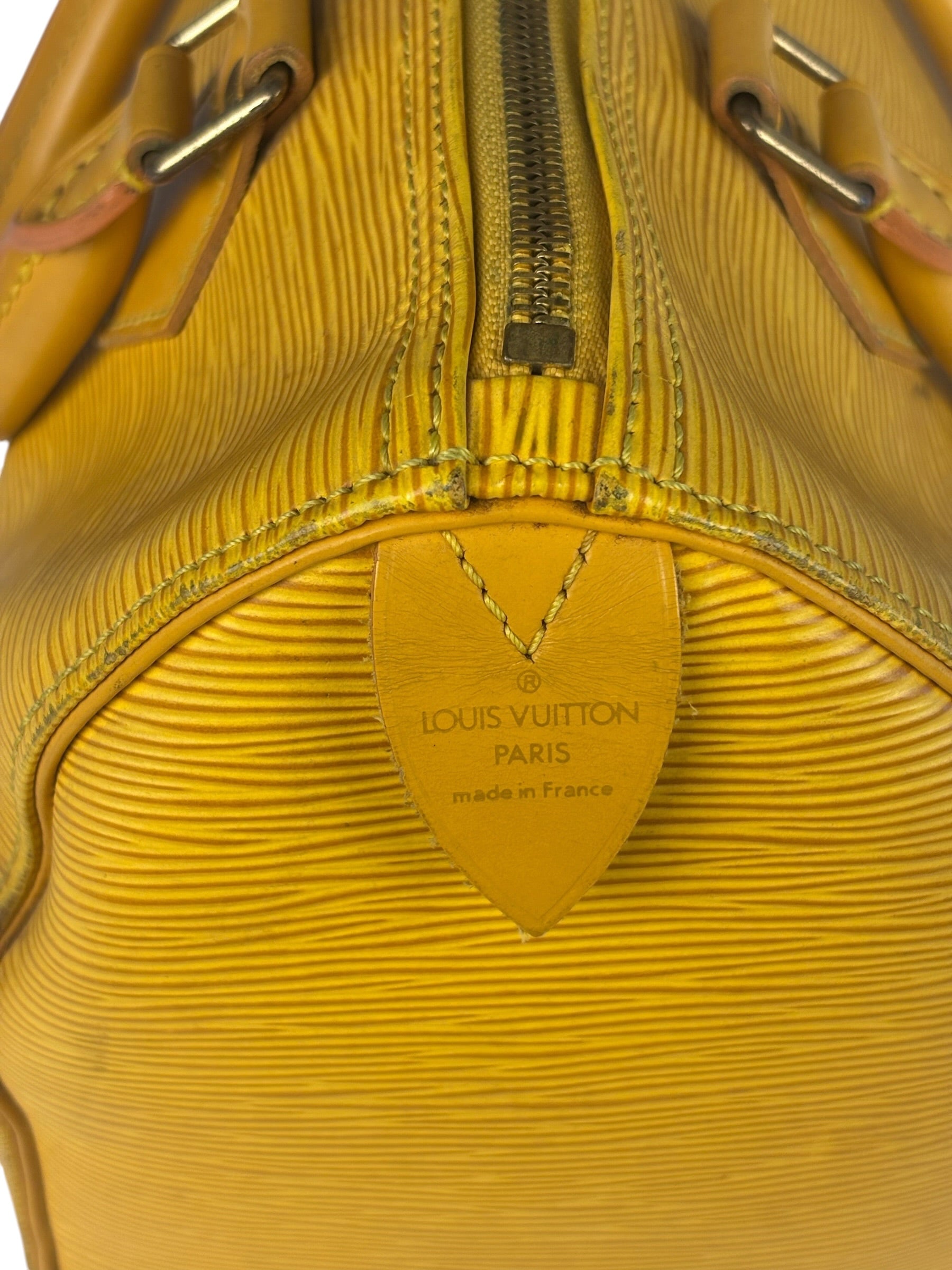 Louis Vuitton Yellow Epi Leather Speedy 25