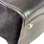 Prada Black Leather/Suede Shoulder Bag