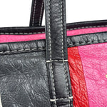 Balenciaga Multi-Color Vertical Stripe Bazar Shopper Two-Way Bag