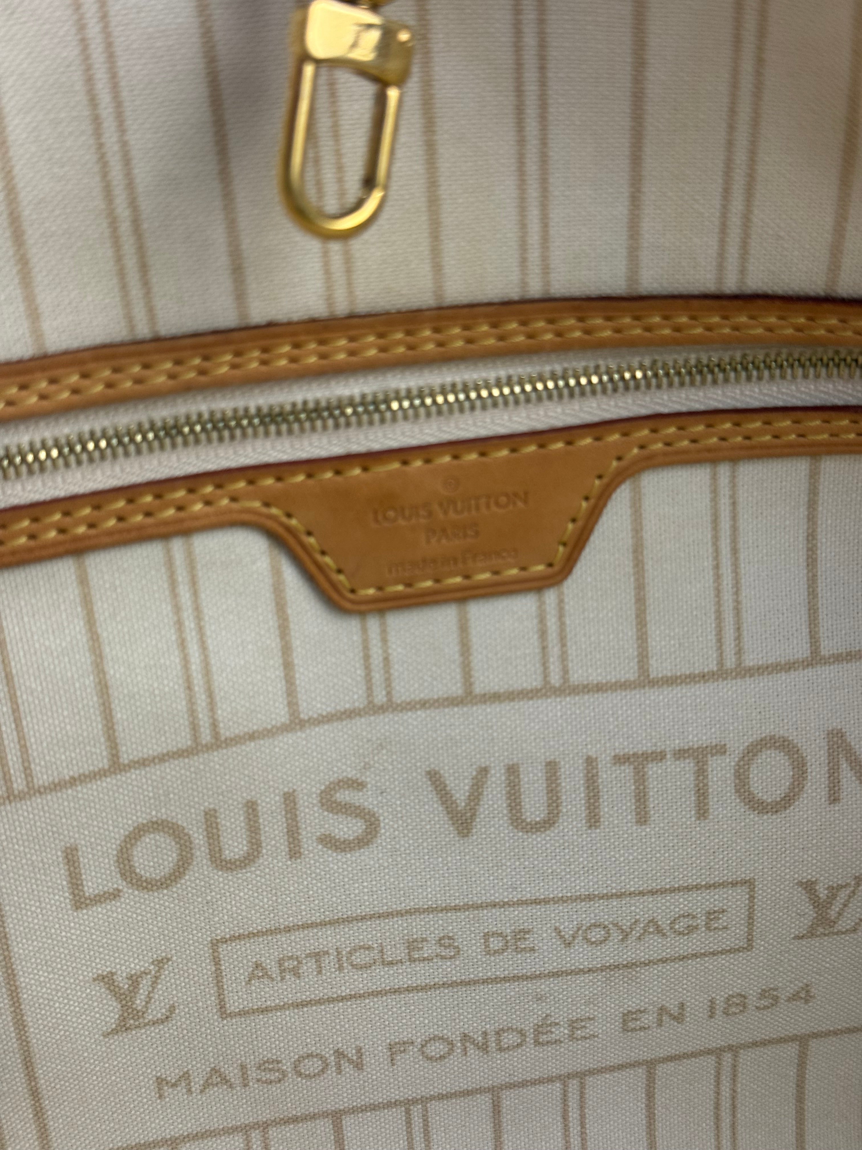 Louis Vuitton Damier Azur Neverfull MM w/ Pouch