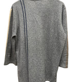 Hermes Vintage Grey Cashmere Striped Sweater