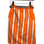Christian Dior White/Orange Stripped Skirt
