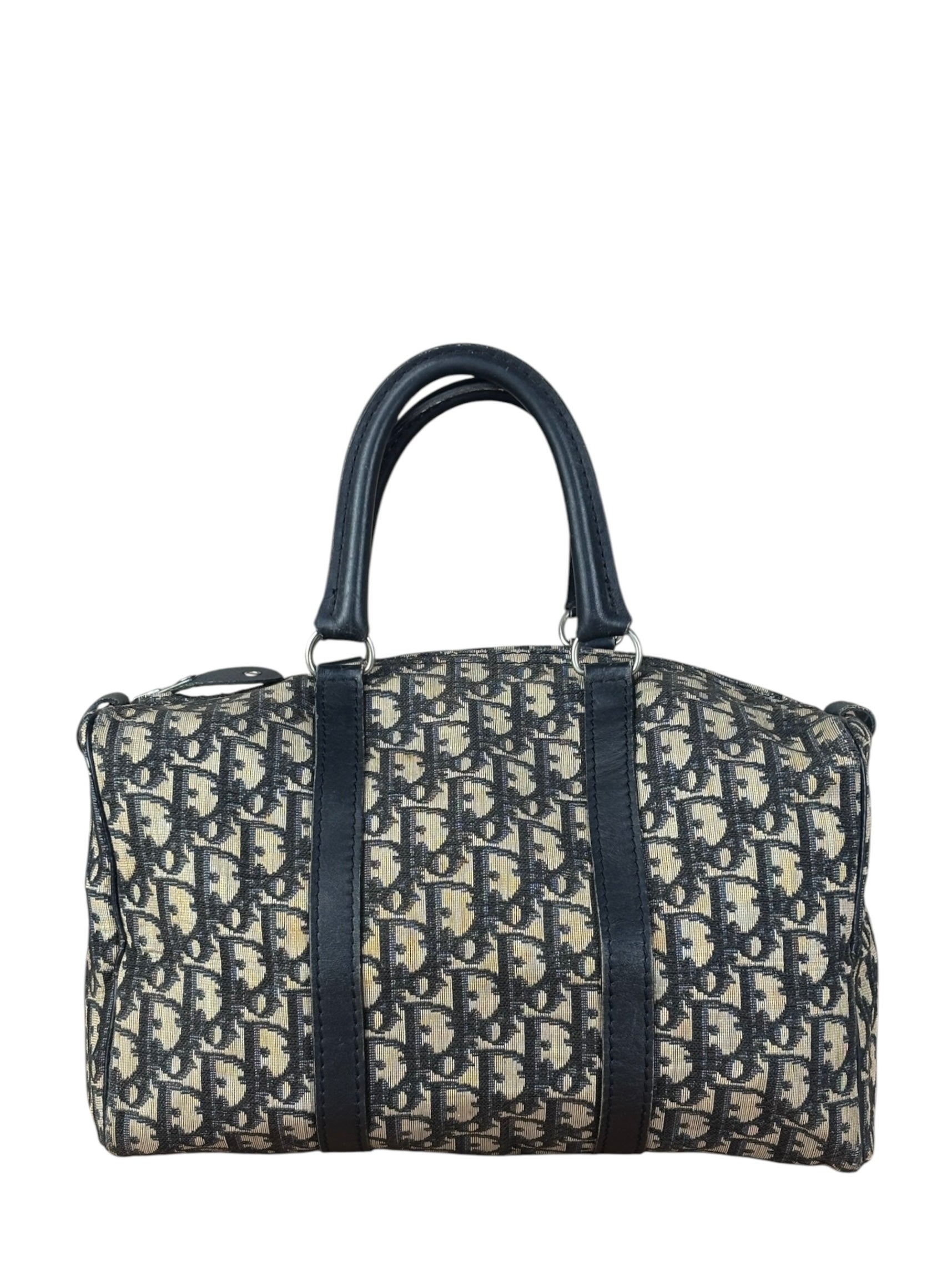 Christian Dior Canvas Monogram Trotter Mini Boston Hand Bag