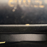 Chanel Black Quilted Satin Gripoix 1986