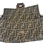 Fendi Brown Leather Trim Baguette