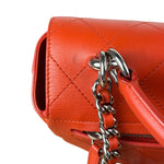 Chanel Red Quilted Calfskin Small Ring My Flap Crossbody Bag 2017