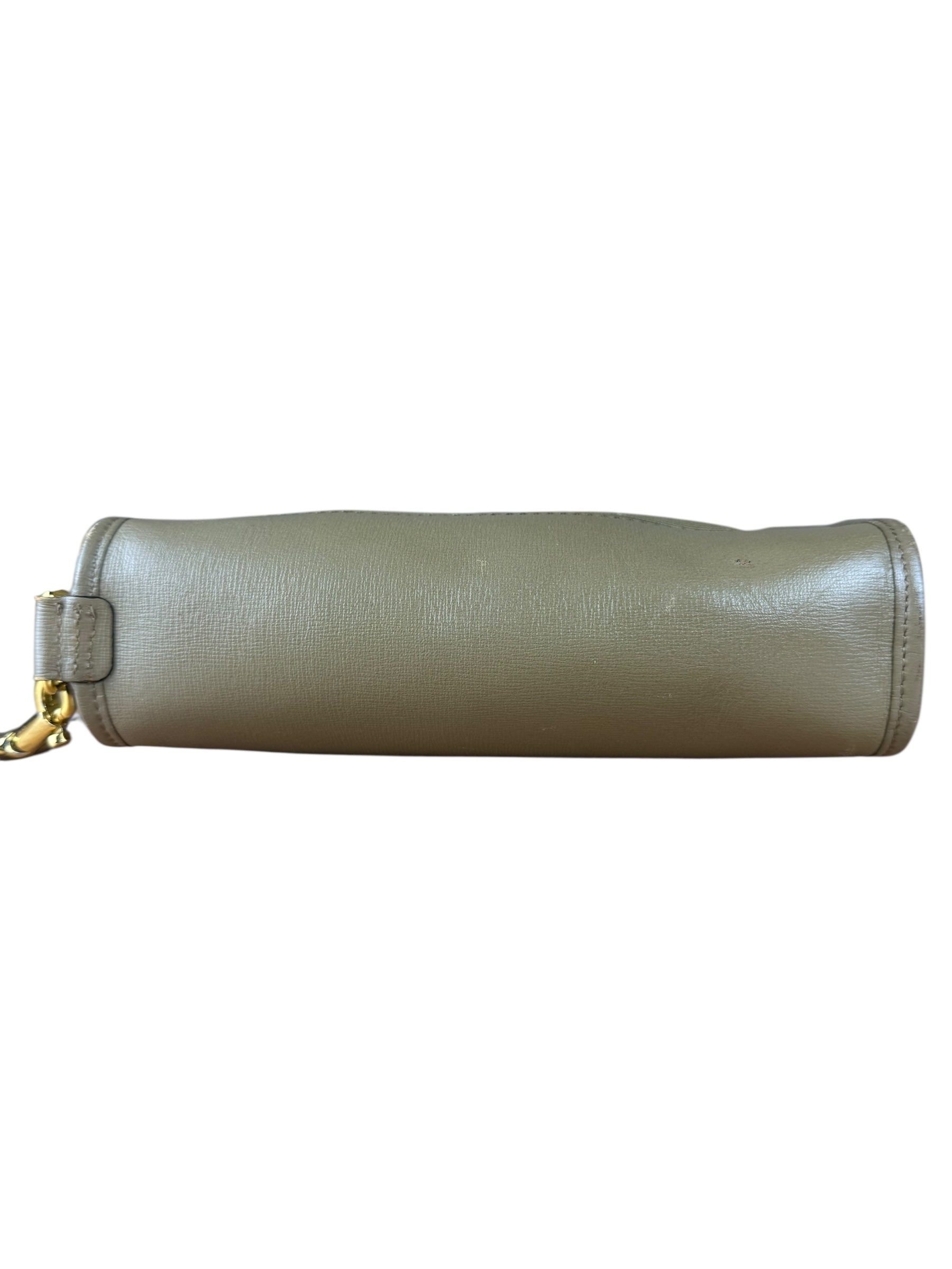 YSL Vintage Grey Leather Travel Pouch