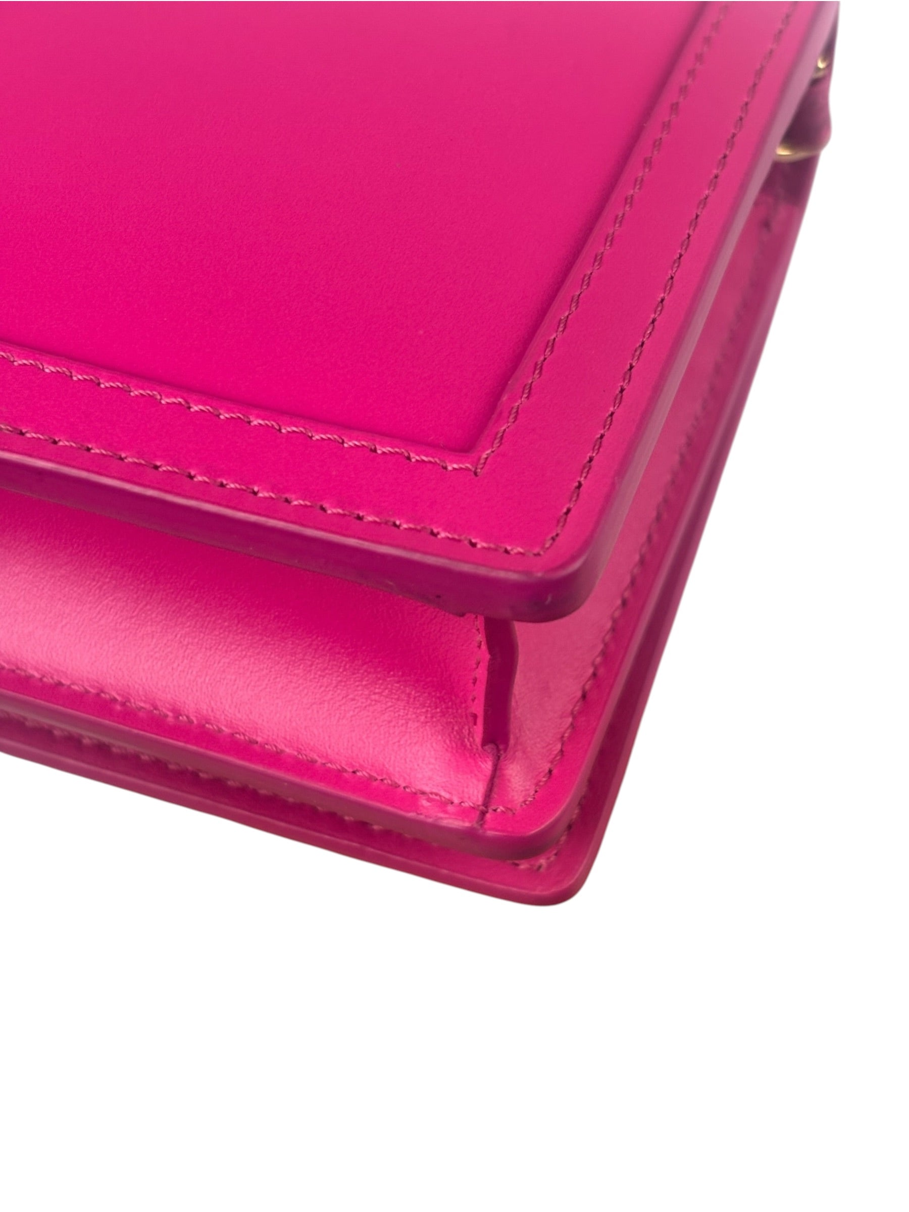 Versace Pink Leather Greca Goddess Flap Wallet-On-Chain