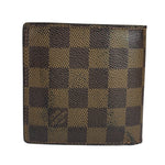 Louis Vuitton Leather Canvas Damier Ebene Wallet