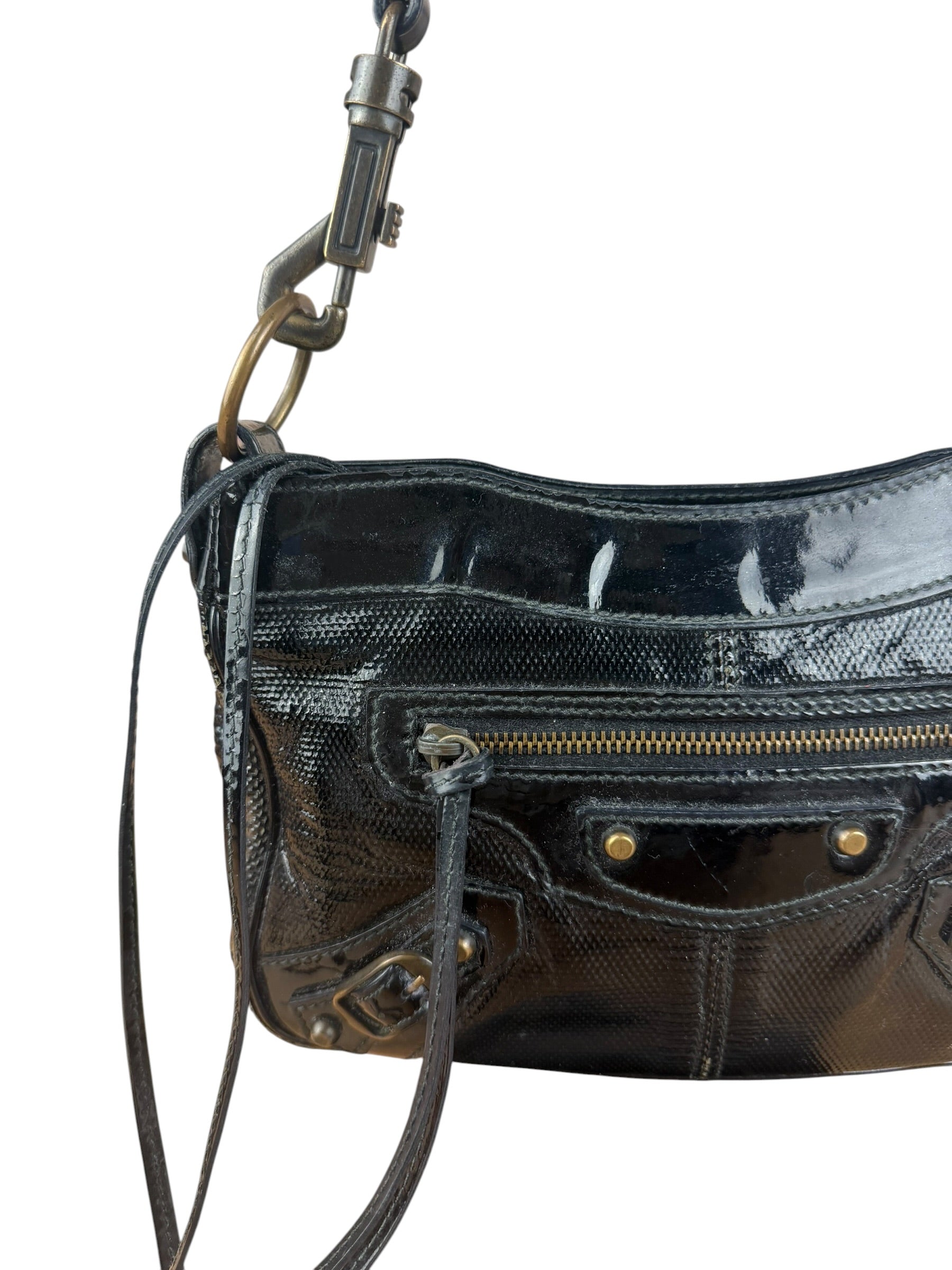 Balenciaga Black Leather Classic City Shoulder Bag