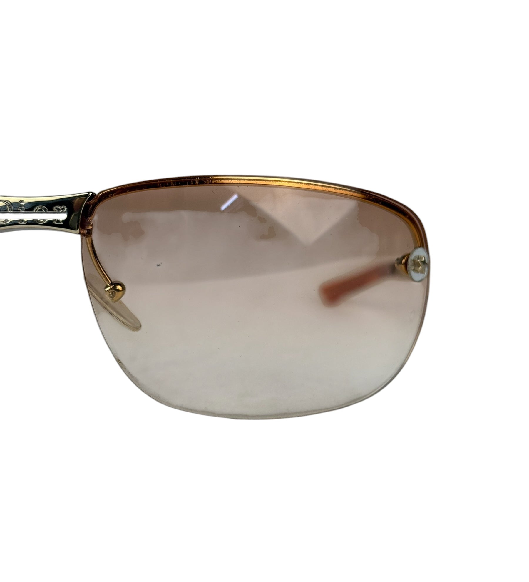 Christian Dior Vintage Pink Tinted Frame Sunglasses