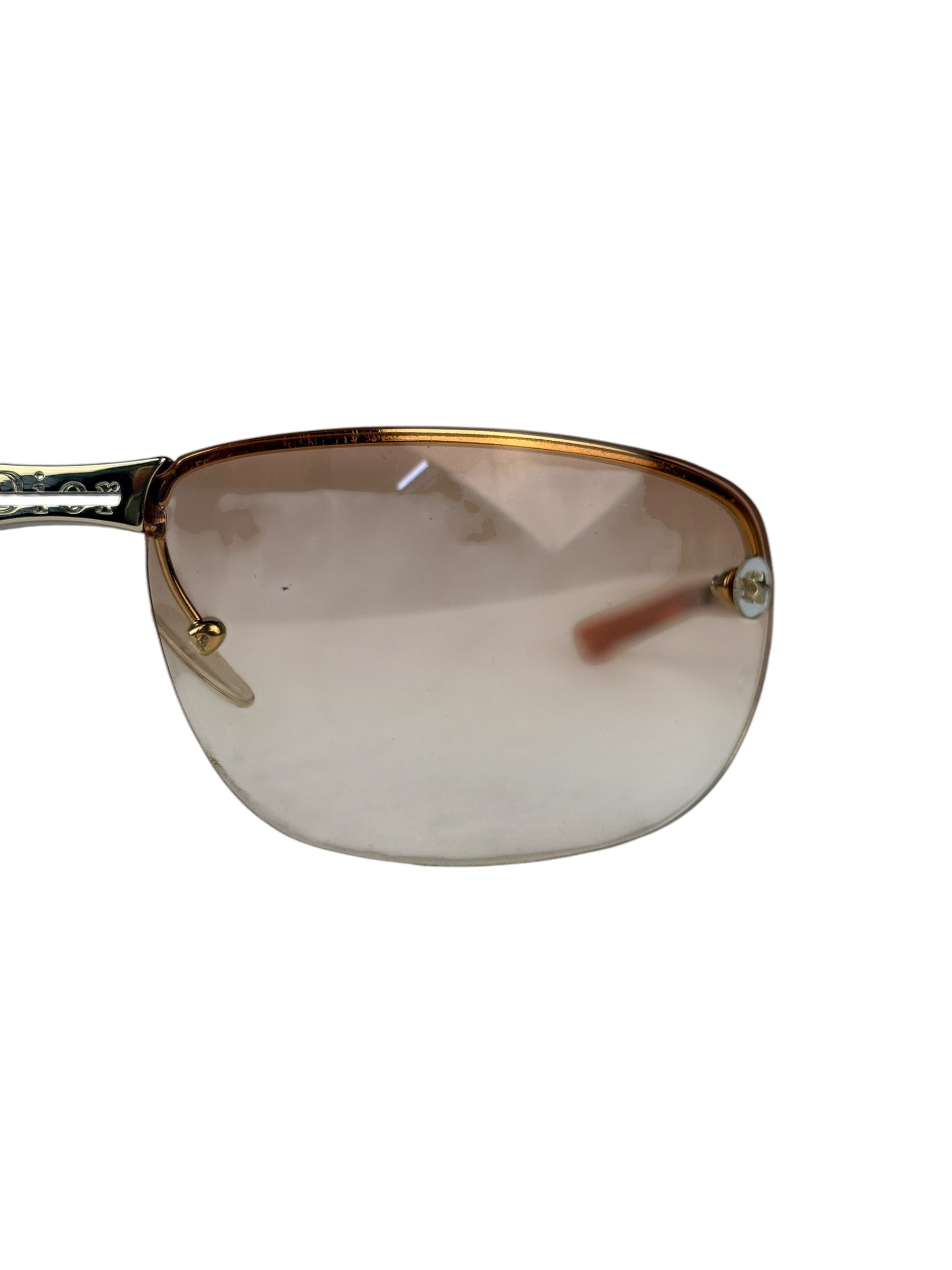 Christian Dior Vintage Pink Tinted Frame Sunglasses