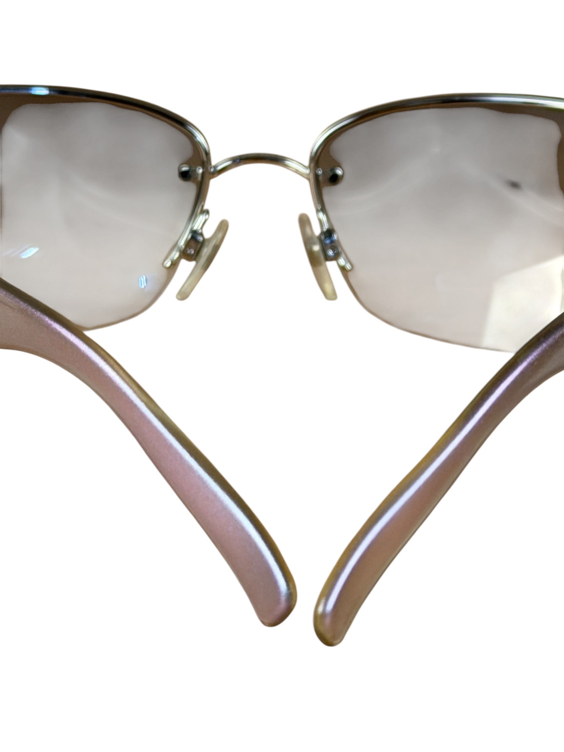 Chanel Vintage Rimless Shield Sunglasses 4117-B
