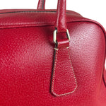 Prada Red Leather Bowling Shoulder Bag