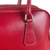 Prada Red Leather Bowling Shoulder Bag