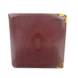 Cartier Vintage Bordeaux Burgundy Leather Bifold Wallet