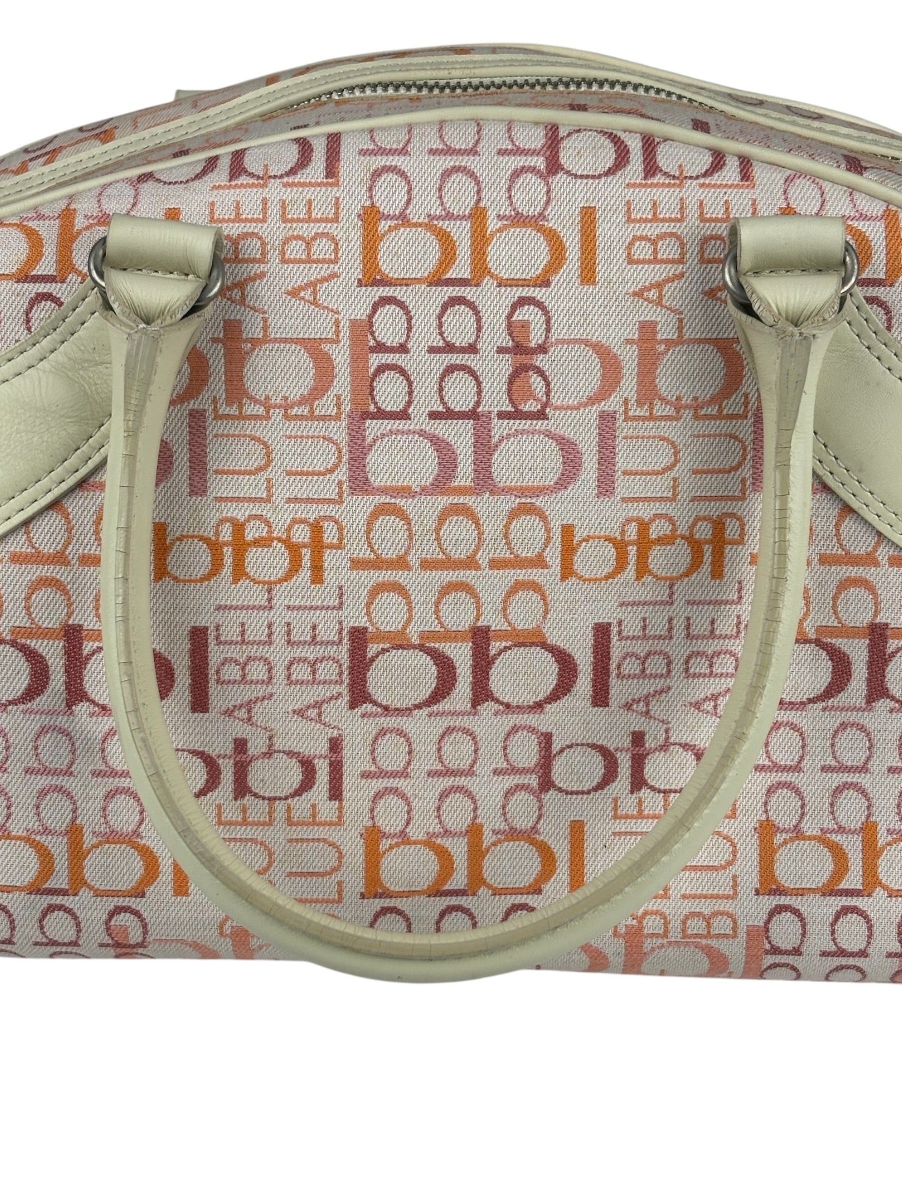 Burberry Blue Label Pink Multi Logo Bowler Bag