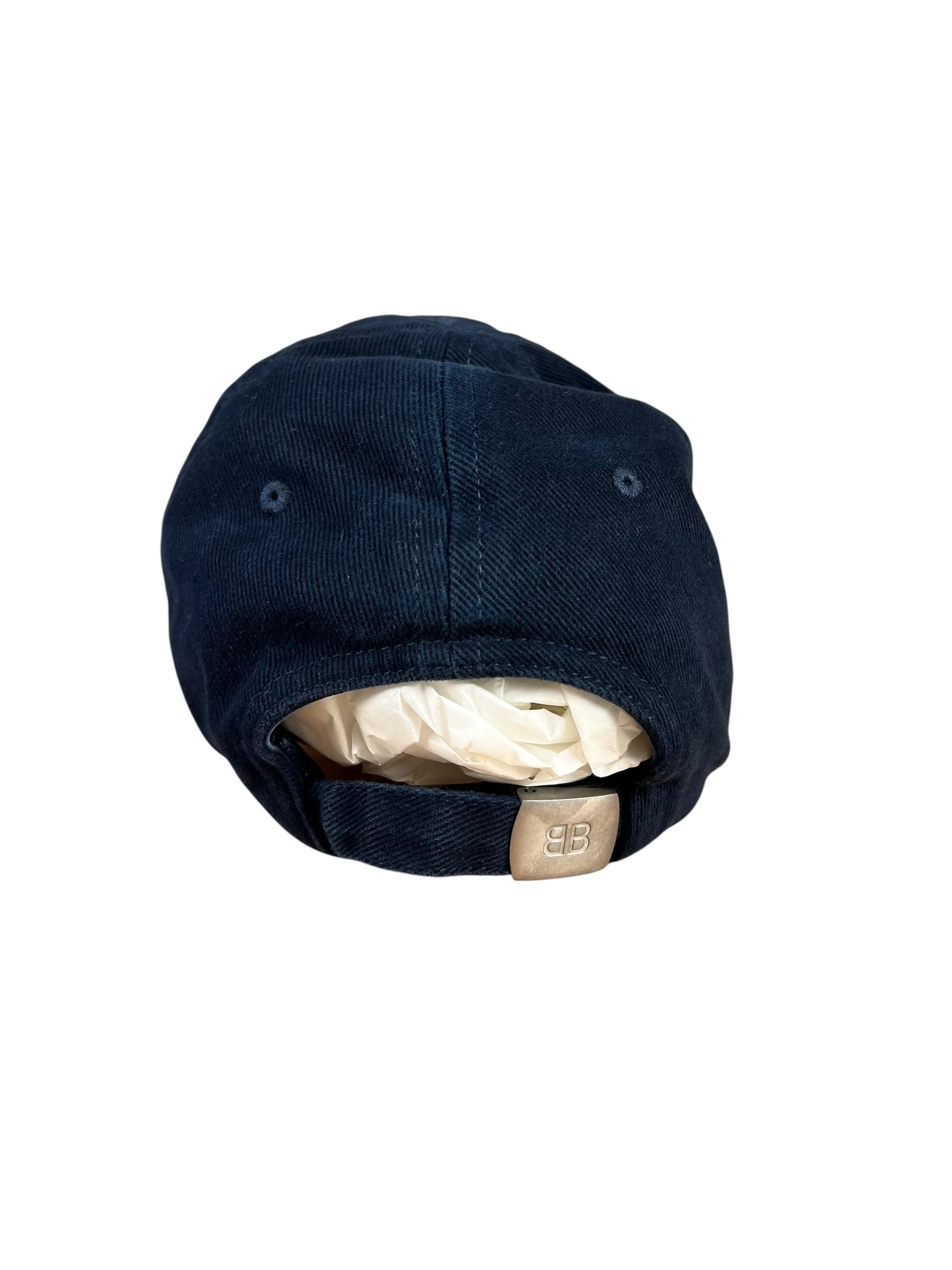 Balenciaga Navy Embroidered New York Cap