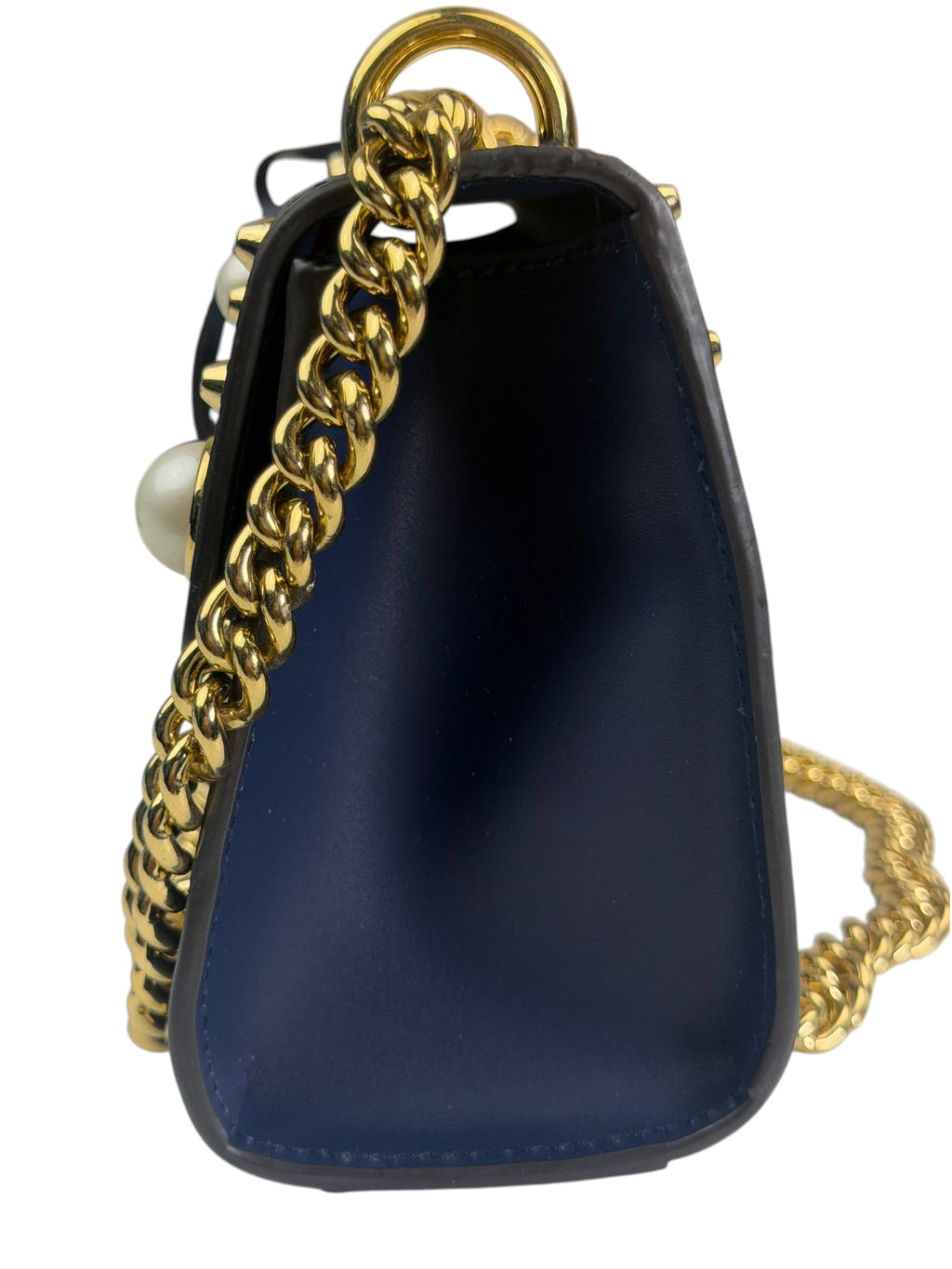 Gucci Navy Leather Small Padlock Shoulder Bag