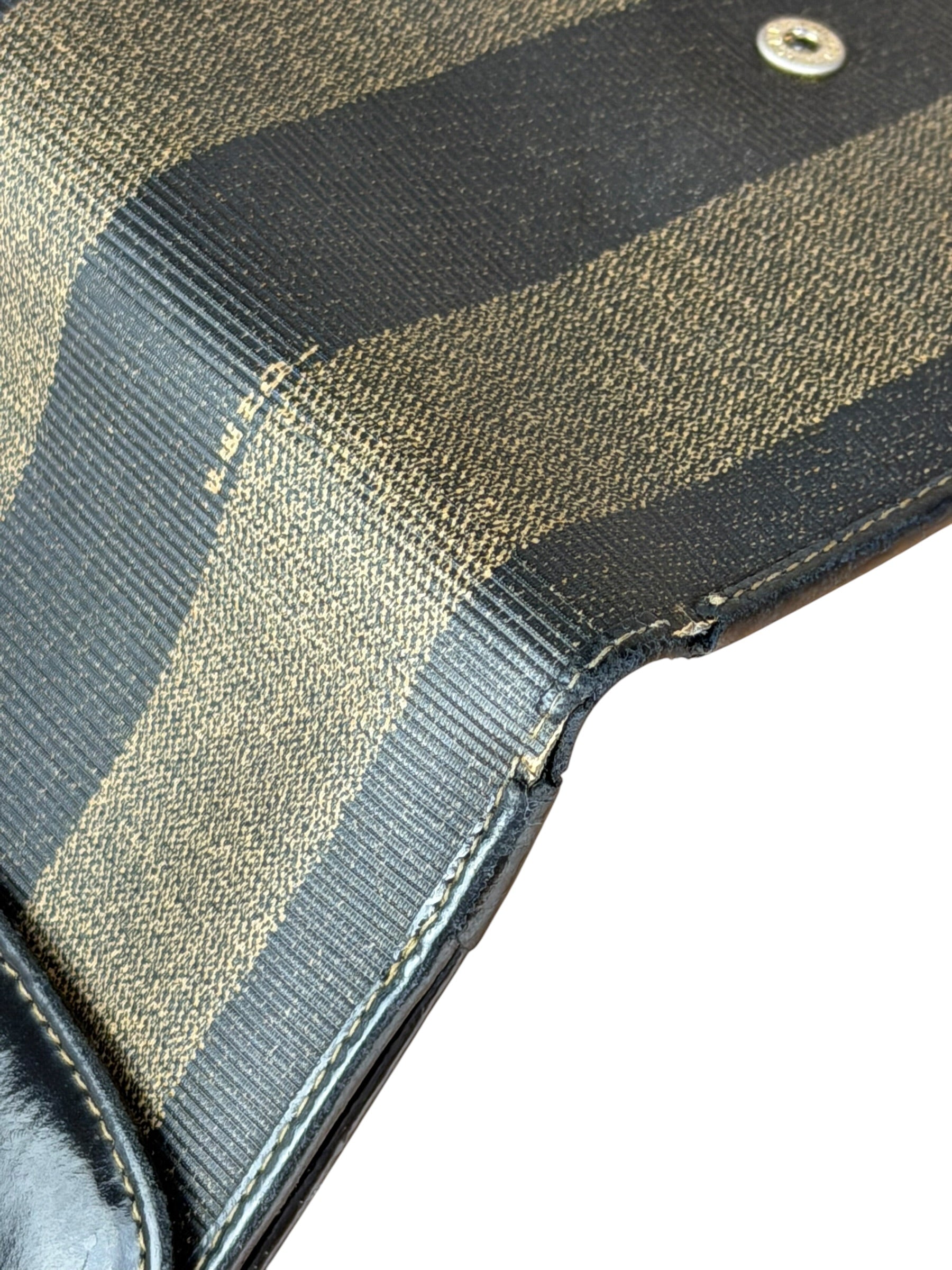 Fendi Vintage Striped Pequin Wallet