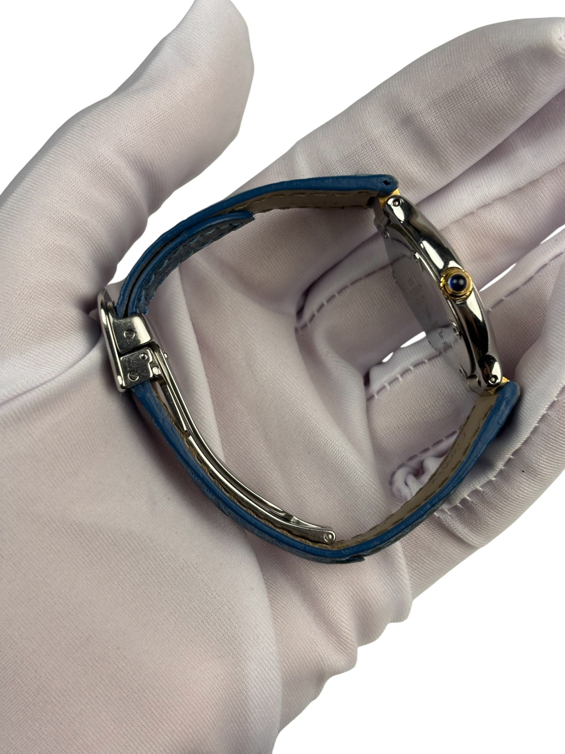Cartier Must De 21 Blue Ostrich Strap