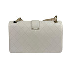 Chanel Cream Quilted Leather Flap Bag 2018