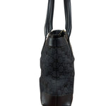Gucci Black Leather Trim GG Canvas Tote Bag
