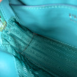 Prada Teal Diagramme Leather Chain Crossbody