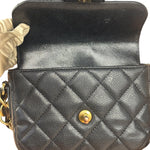 Chanel Black Caviar Quilted Leather Mini Square Flap Bag 2021