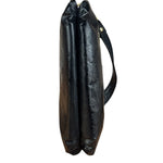 Coach Black Poppy Liquid Gloss Leather Storypatch Hobo Bag
