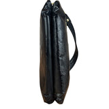 Coach Black Poppy Liquid Gloss Leather Storypatch Hobo Bag