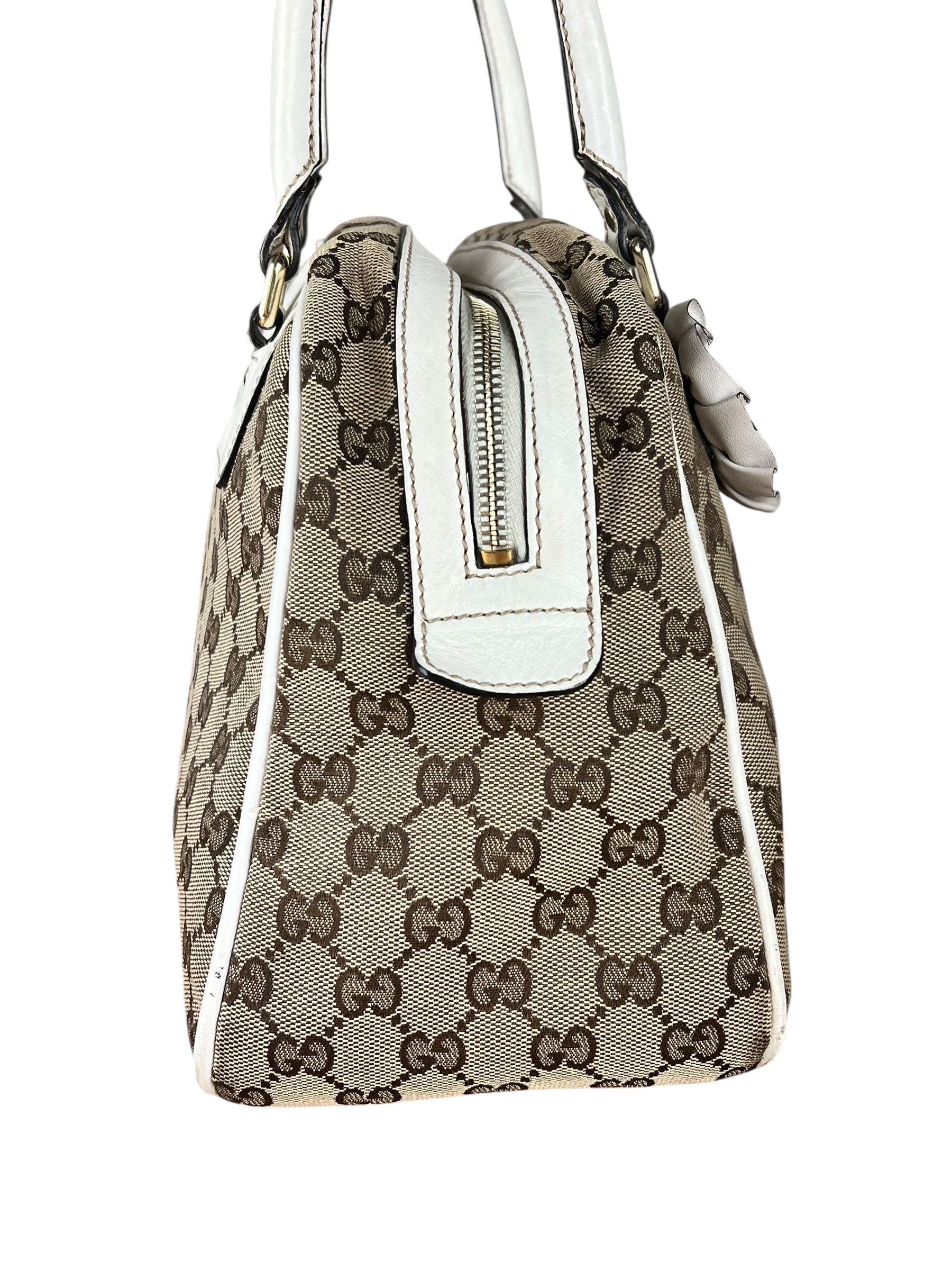 Gucci GG Canvas Trophy Boston Bag