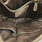 Coach Brown Leather Trim Signature Ergo Hobo Bag