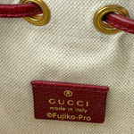 Gucci x Doraemon Bicolor Mini GG Supreme Bucket Bag