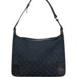 Gucci Vintage Black GG Canvas Shoulder Bag
