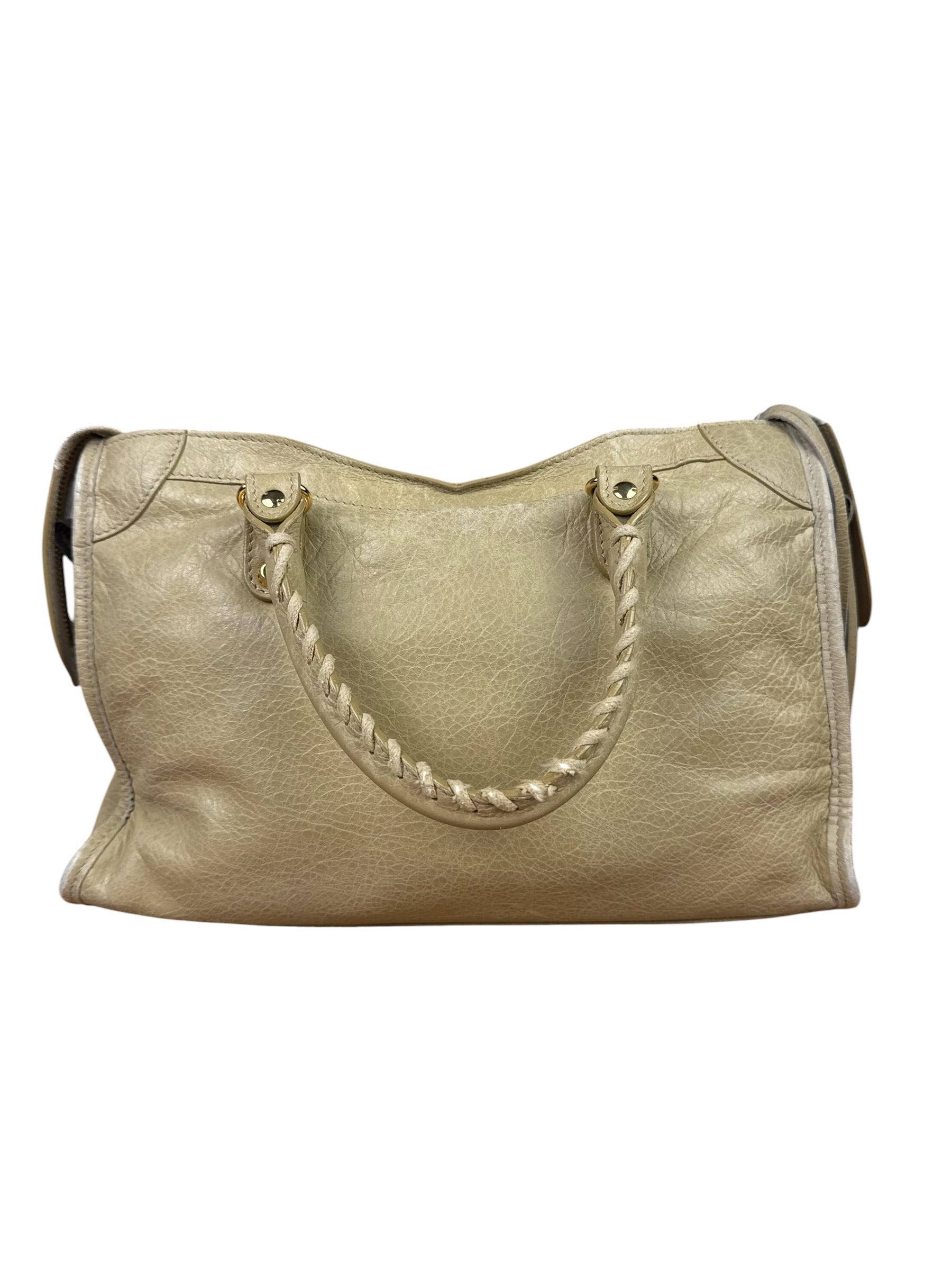 Balenciaga Beige Leather Le City Small Two-Way Bag