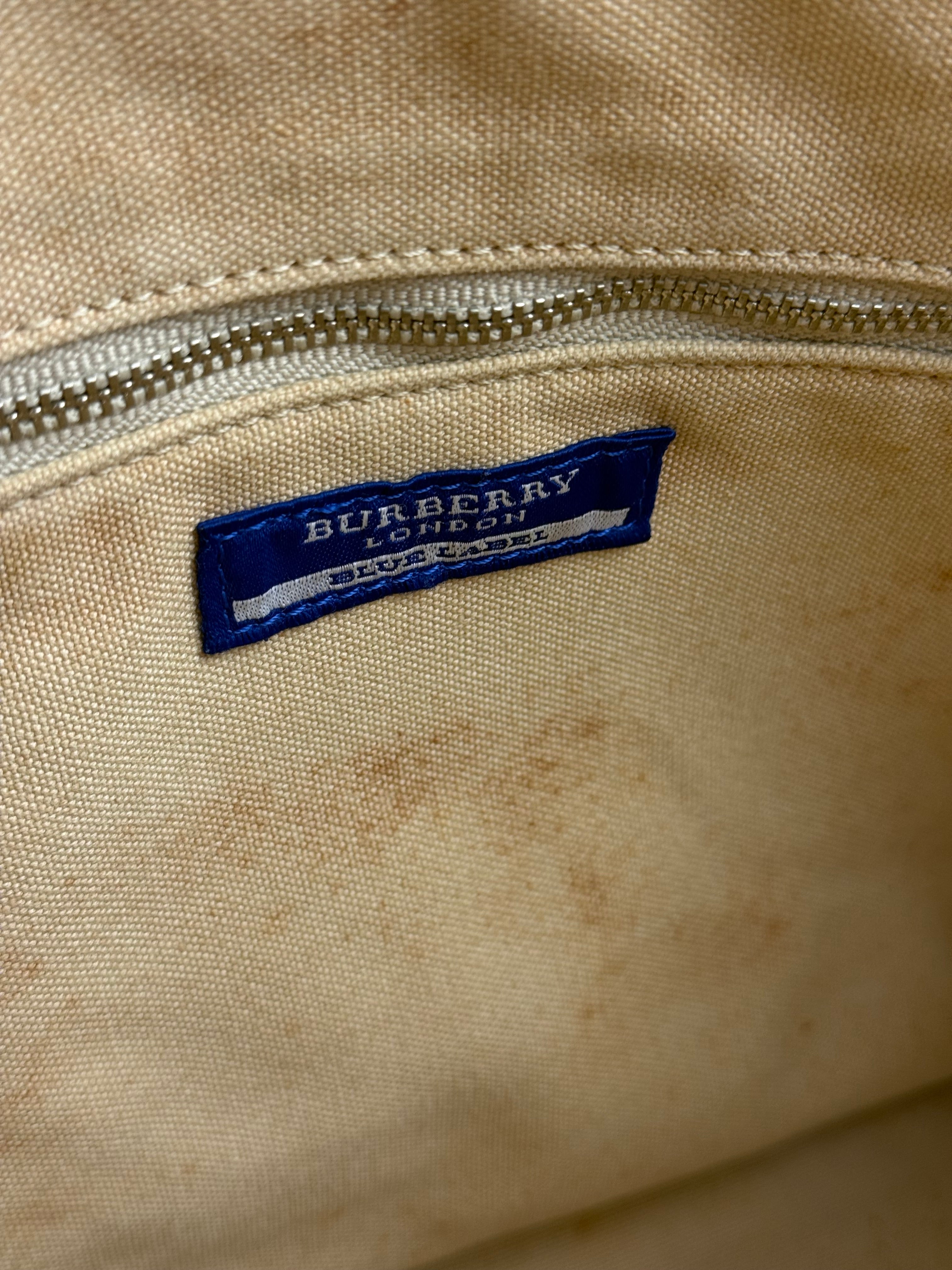 Burberry Blue Label Canvas and Leather Tote