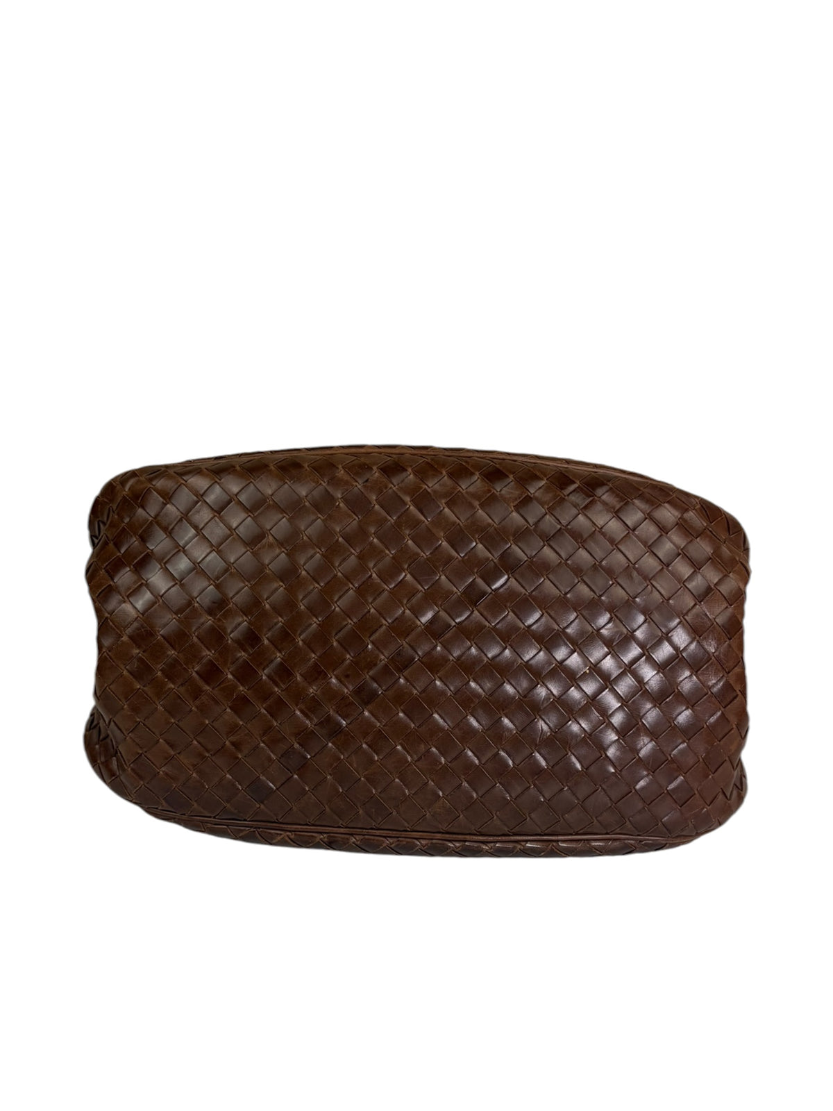 Bottega Veneta Brown Leather Intrecciato Top Handle Small Tote