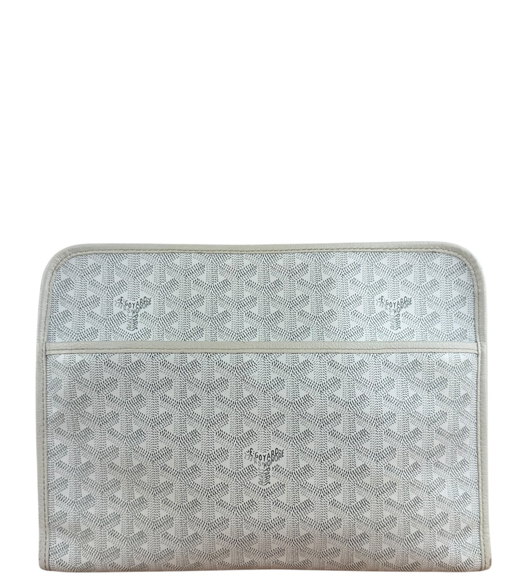 Goyard White Jouvence GM Clutch