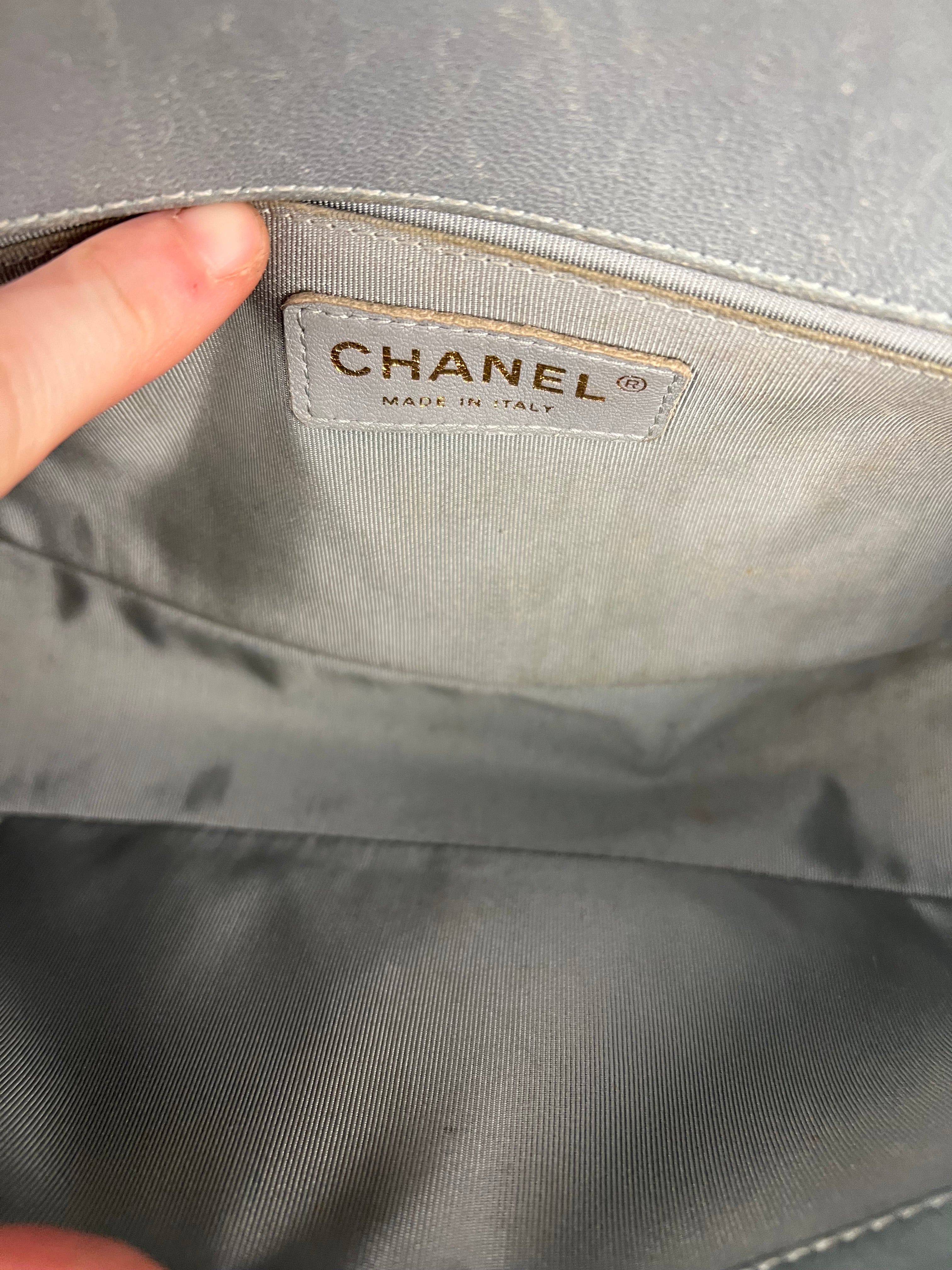Chanel Medium Quilted Iridescent Boy Bag