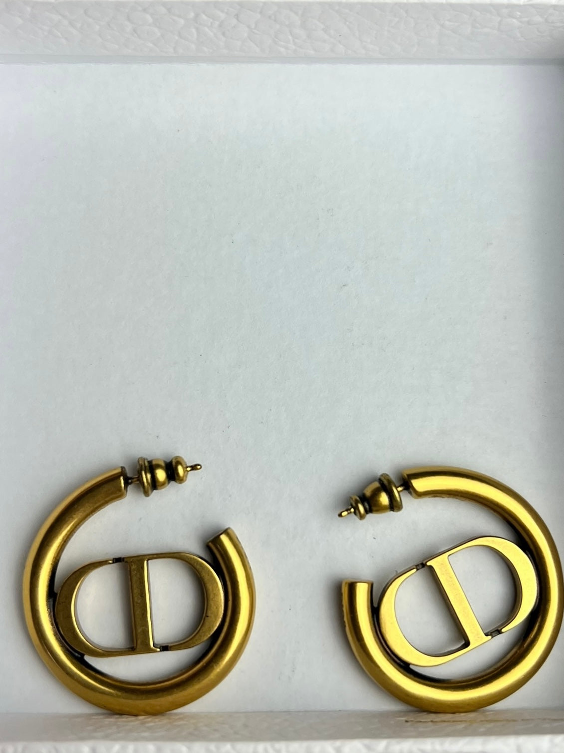 Dior CD Gold Hoop Earrings 2021