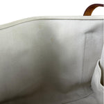 Hermes Beige/Brown Leather Trim Cabalicol Tote