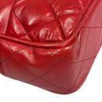 Chanel Vintage Red Quilted Lambskin Tote 1989