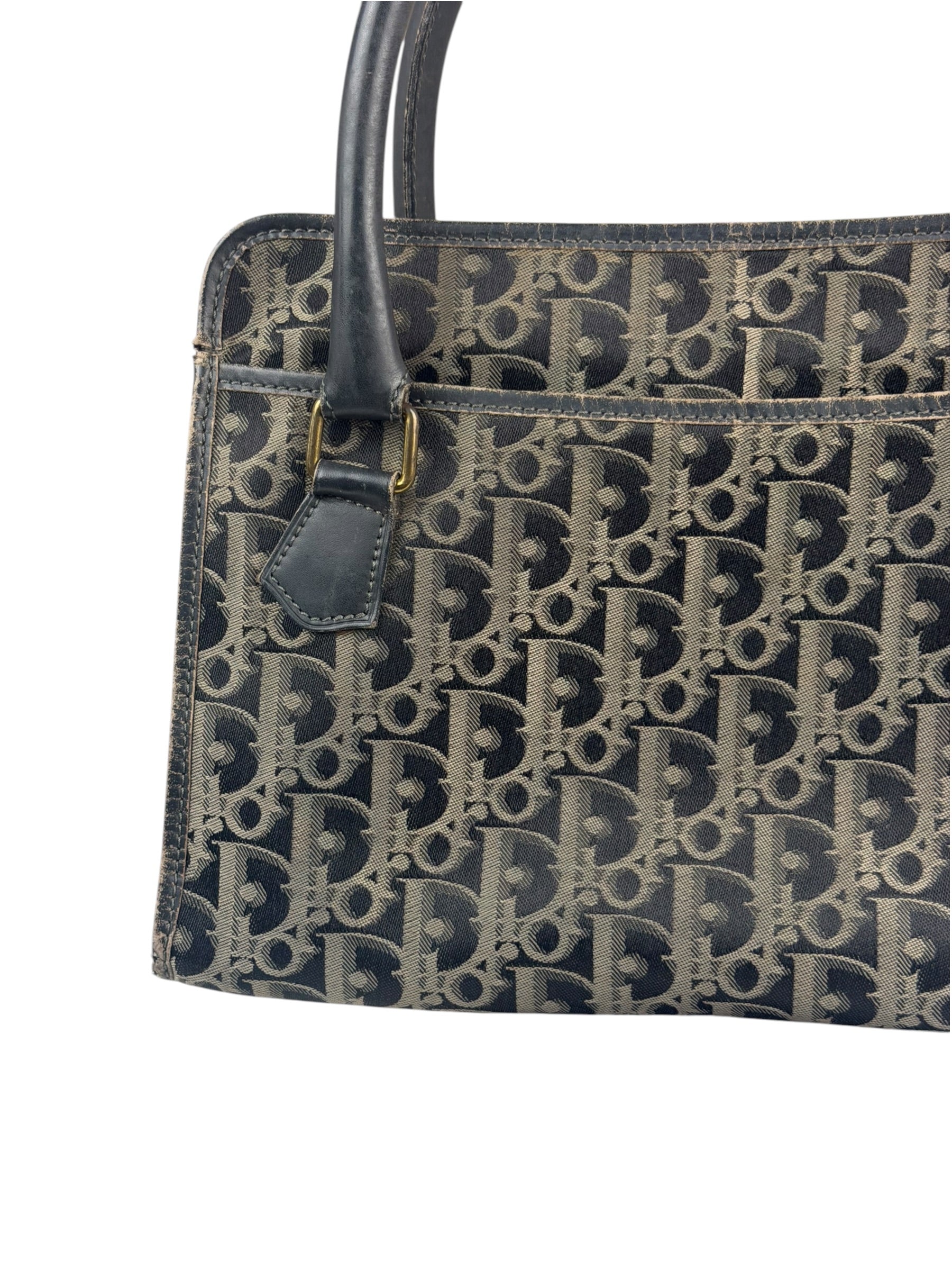 Christian Dior Black/Grey Trotter Handbag